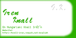 iren knall business card